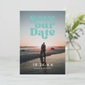 レトロティール(緑がかった色)写真 セーブザデート (スタンド正面)