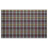 レトロティール（緑がかった色）及び茶色千鳥格子の格子模様 ファブリック (ファットクウォーター)