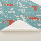 レトロティール（緑がかった色）山羊座〔占星術の〕十二宮図フェスティバル動物 シェルパブランケット (3/4)