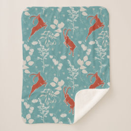 レトロティール(緑がかった色)山羊座〔占星術の〕十二宮図フェスティバル動物 シェルパブランケット