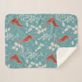 レトロティール（緑がかった色）山羊座〔占星術の〕十二宮図フェスティバル動物 シェルパブランケット (正面(横))