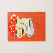 レトロティーヴィンテージティーカップお洒落アート ジグソーパズル (横)