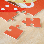 レトロティーヴィンテージティーカップお洒落アート ジグソーパズル (側面)