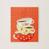 レトロティーヴィンテージティーカップお洒落アート ジグソーパズル (縦)