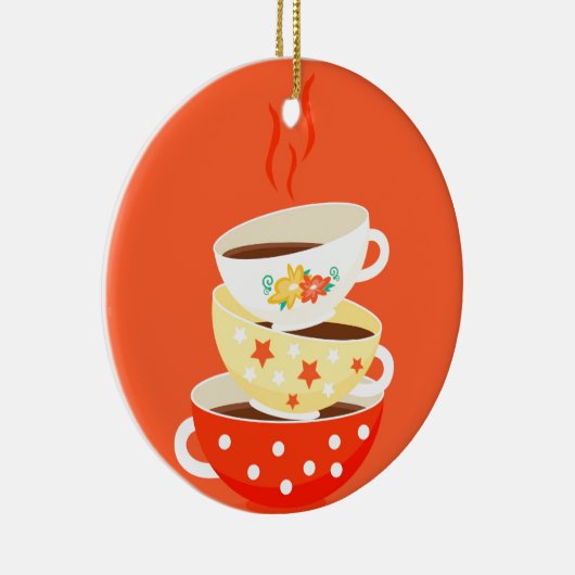 レトロティーヴィンテージティーカップお洒落アート セラミックオーナメント (右)