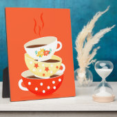 レトロティーヴィンテージティーカップお洒落アート フォトプラーク (側面)