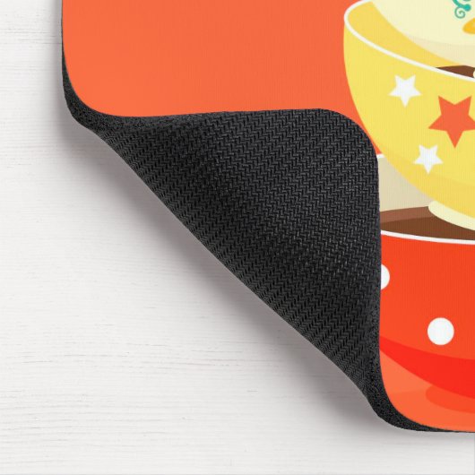 レトロティーヴィンテージティーカップお洒落アート マウスパッド (コーナー)