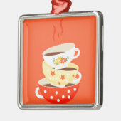 レトロティーヴィンテージティーカップお洒落アート メタルオーナメント (左)