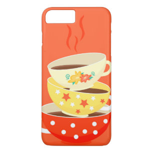 レトロティーヴィンテージティーカップお洒落アート iPhone 8 PLUS/7 PLUSケース