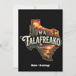 レトロテキサス砂漠の夕日 "I'm a Talafreako" 招待状