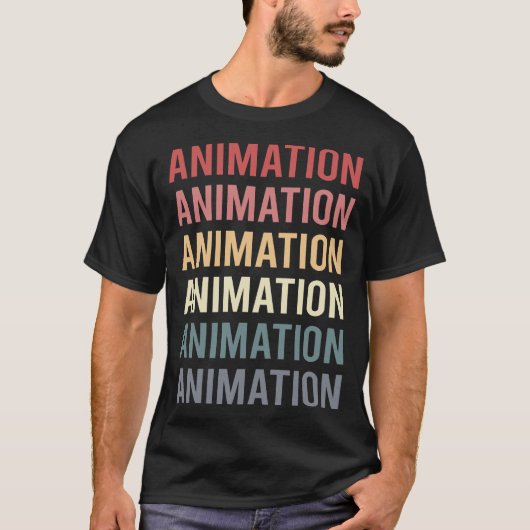 レトロテキストアニメーション Tシャツ (正面)