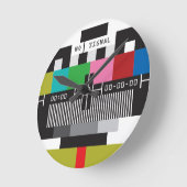 レトロテストスクリーン、信号の柱時計無し ラウンド壁時計 (傾斜)