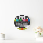 レトロテストスクリーン、信号の柱時計無し ラウンド壁時計 (ホーム)