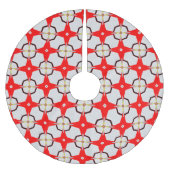 レトロテストパターン ブラッシュドポリエステルツリースカート (正面)