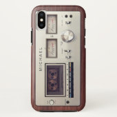 レトロテックヴィンテージステレオレコーダー木製キャビネット Case-Mate iPhoneケース (裏面)