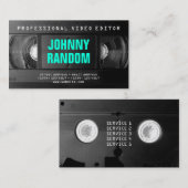 レトロテックVHS白黒 名刺 (正面/裏面)