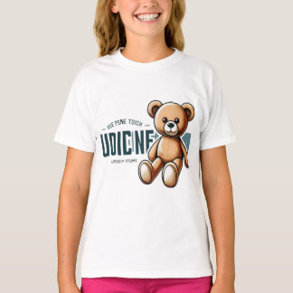 🧸 レトロテディーベア かわいい | もこもこぬいぐるみ  Tシャツ