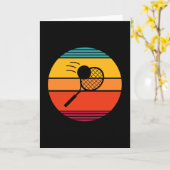 レトロテニスプレーヤー カード (黄色い花)