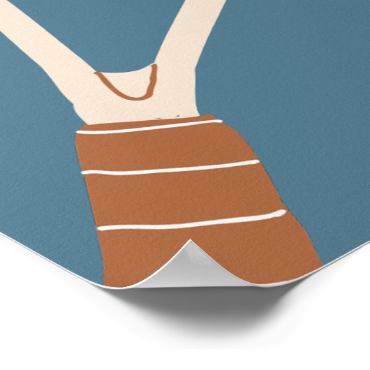 レトロテニス懸命コートスターカスタムシグネチャー ポスター (角)