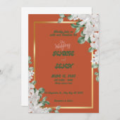 レトロテラカタ結婚フローラ 招待状 (正面/裏面)