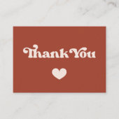 レトロテラコッタありがとうパッケージ挿入カード 名刺 (正面)