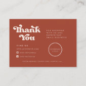 レトロテラコッタありがとうパッケージ挿入カード 名刺 (裏面)