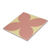 レトロテラコッタイエローフローラペタルミッドセンチュリー タイル (側面)