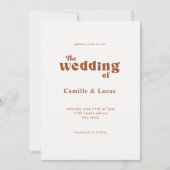 レトロテラコッタウェディングパーティー招待状 招待状 (正面)