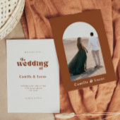 レトロテラコッタウェディングパーティー招待状 招待状