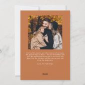 レトロテラコッタクリスマスフォトホリデーカード シーズンカード (裏面)