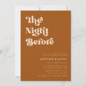 レトロテラコッタザナイトリハーサルディナー 招待状 (正面)