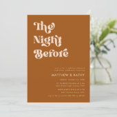 レトロテラコッタザナイトリハーサルディナー 招待状 (スタンド正面)