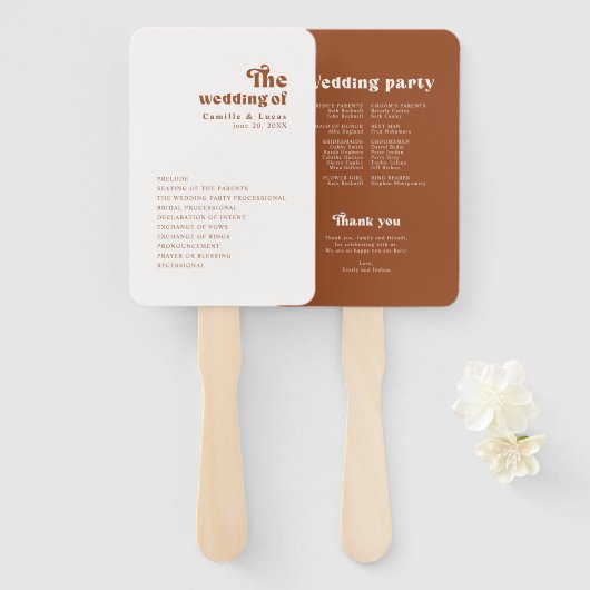 レトロテラコッタハンドファン ハンドファン (正面&裏面)