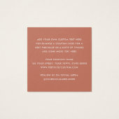 レトロテラコッタビジネス感謝してい挿入カード (裏面)