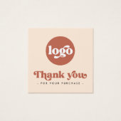 レトロテラコッタビジネス感謝してい挿入カード (正面)