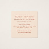 レトロテラコッタビジネス感謝してい挿入カード (裏面)