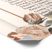 レトロテラコッタフローラセージ緑アルファベット ポスター (角)