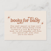 レトロテラコッタベビーシャワーベビー本 エンクロージャーカード (正面)