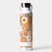 レトロテラコッタボホフローラパーソナライズされた名 ウォーターボトル (正面)