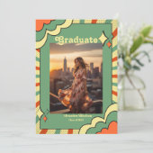 レトロテラコッタ卒業発表 招待状 (スタンド正面)