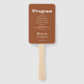 レトロテラコッタ結婚のプログラムハンドファン ハンドファン (裏面)