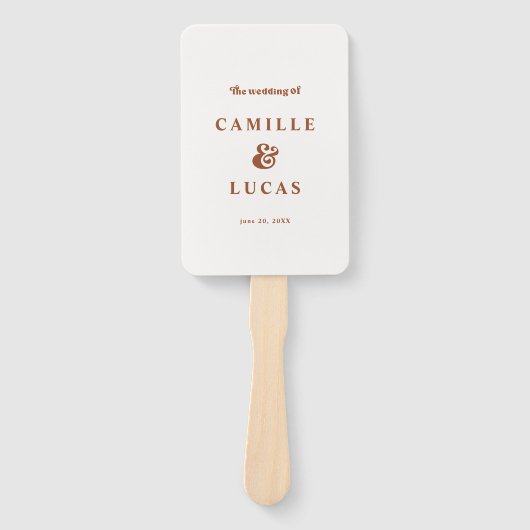 レトロテラコッタ結婚のプログラムハンドファン ハンドファン (正面)