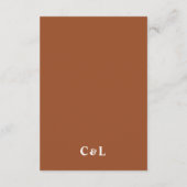 レトロテラコッタ結婚の詳細エンクロージャカード エンクロージャーカード (裏面)