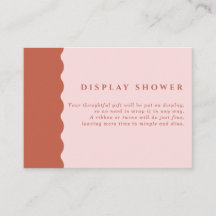 レトロテラコッタ&ピンクウェーブディスプレイシャワー