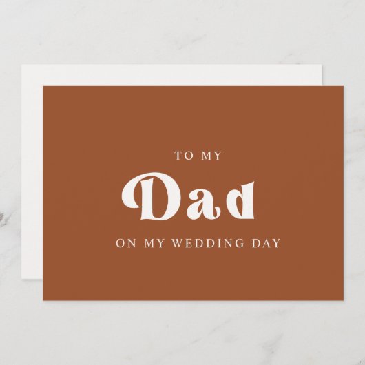 レトロテラコッタ 私の結婚式の日に父へ (正面/裏面)