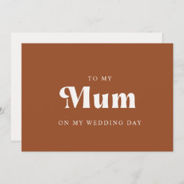 レトロテラコッタ 結婚式当日に母へ