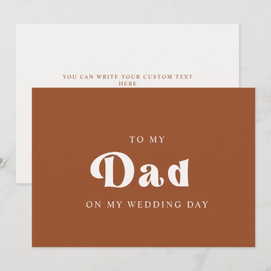 レトロテラコッタ 結婚式当日に父へ (正面/裏面)