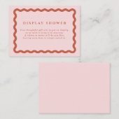 レトロテラコッタ&赤面波形ディスプレイシャワー エンクロージャーカード (正面/裏面)