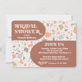 レトロテラモダンッツォブライダルシャワーアーチインベイション 招待状