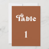 レトロテラ結婚コッタのテーブル番号 招待状 (正面)